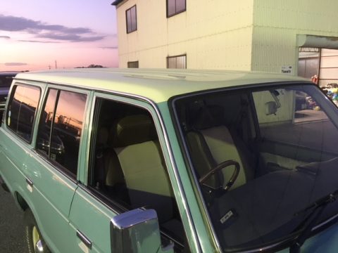 ランクル60　FJ62G　水色屋根白　ロールーフ換装